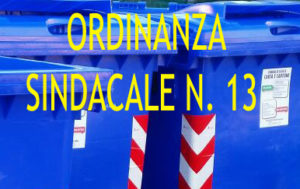 ORDINANZA SINDACALE 13